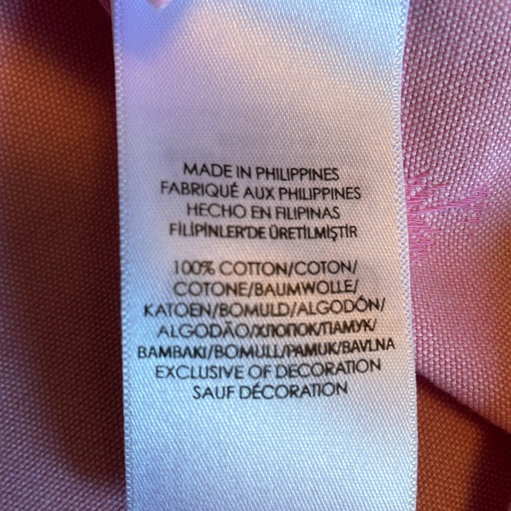 Ralph Lauren 100% Cotton Pink Short Sleeve Button Down Collared Shirt Palm Trees - Picture 7 of 9